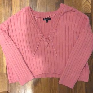 Pink Cropped Sweater